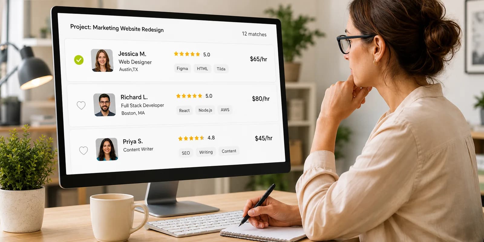 SkillBid guide preview for choosing the right freelancer